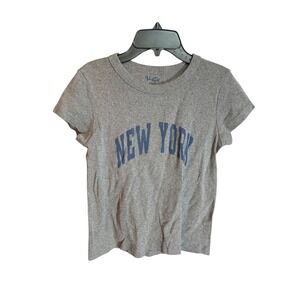 John Galt Gray New York Graphic Short Sleeve Tee Shirt One Size